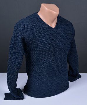 Чоловічий пуловер синій | Чоловічий светр Туреччина 9059 XL 9059-XL фото