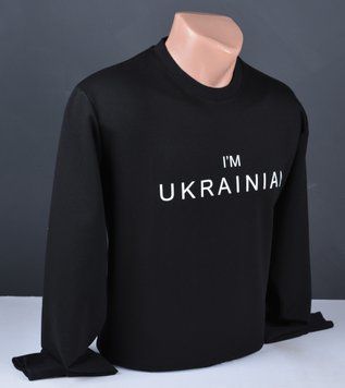 Мужской свитшот большого размера черный Турция 6097 Б 6097 Б фото