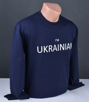 Мужской свитшот большого размера синий Турция 6098 Б 6098 Б фото