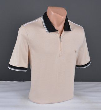 Мужская футболка с воротником ПОЛО бежевая Турция 2132 XL 2132-XL фото