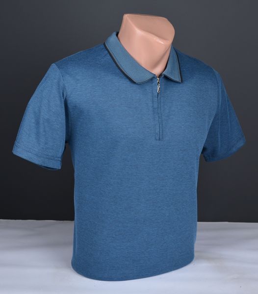 Мужская футболка с воротником ПОЛО БОЛЬШОГО РАЗМЕРА синяя Турция 2116 Б 2116 Б фото