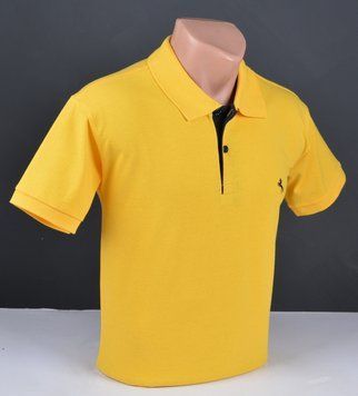 Мужская футболка с воротником ПОЛО БОЛЬШОГО РАЗМЕРА жёлтая Турция 2012 Б 2012 Б фото