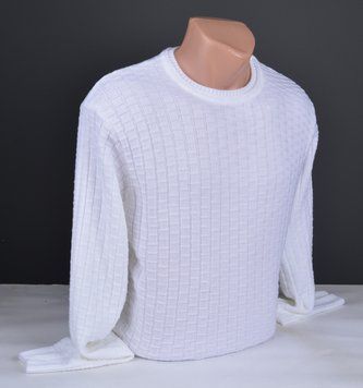Чоловічий джемпер білий | Чоловічий светр Туреччина 9206 XL 9206-XL фото