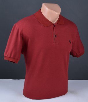 Мужская футболка с воротником ПОЛО БОЛЬШОГО РАЗМЕРА бордовая Турция 2072 Б 2072 Б фото